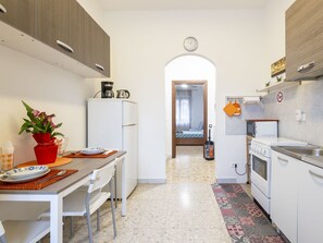 Flooring, Floor, Interior Design, Major Appliance, Ceiling, Kitchen Appliance, Furniture, Kitchen, Room, Apartment