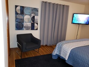 New king mattress with 42" LED TV with Roku device, YouTube TV subscription