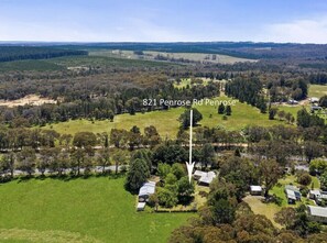 Aerial view rear to front 