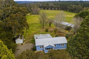 Aerial view front to rear 