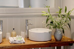 Master bathroom with two hand basins