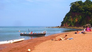 The beach just 100m from the house