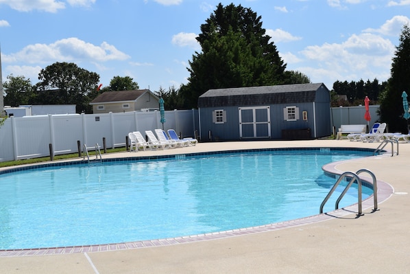 Community pool is located just across the street as well as tennis and pickleball courts!