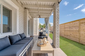 Covered patio.