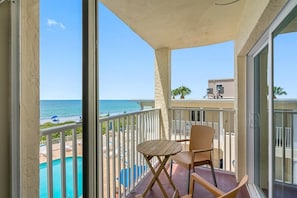 Balcony Overlooking the Gulf of Mexico and Beautiful Pool