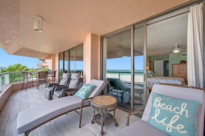 Balcony off Livingroom & Master bedroom - Amazing views of the Gulf