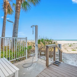 Outdoor Shower & walkway to the serene beachfront