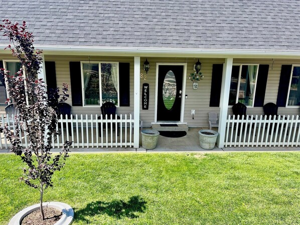 View of front door from the street