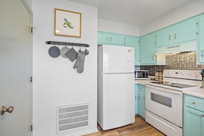 Our fridge/freezer will provide plenty of space to store your food and drinks.