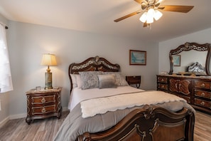 Master bedroom is adjacent to the first floor bathroom and laundry room