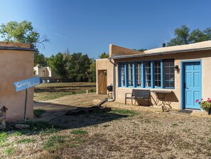 Left to Right: Well house, parking, field, spa gate, Sunroom