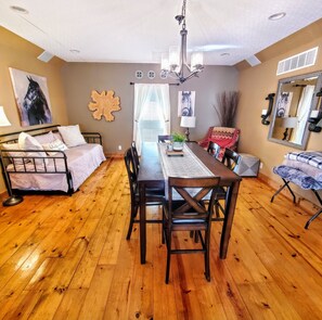 Dining table seats 6