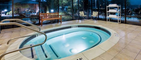 Take a dip in the shared indoor hot tub!