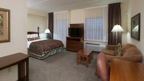 Get a good night's rest in the cozy bed.