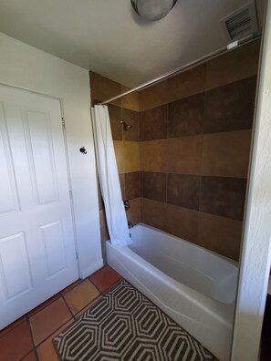 Dual Shower / Tub in bathroom