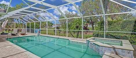 Heated Pool and Spa with Golf Course Views and Privacy