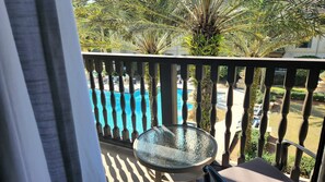 Coffee is all that’s needed on the balcony.  Pool time, now get down there 😎 