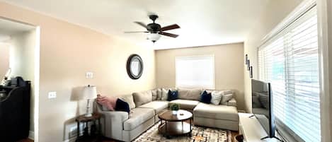 Living room with large sectional