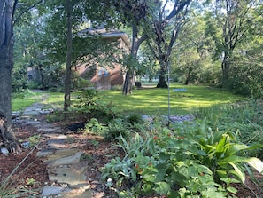 Back yard garden path