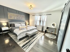Master bedroom with king bed