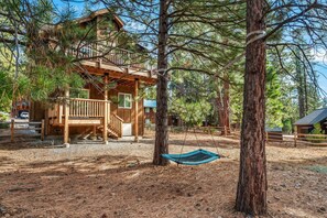 Big backyard and tree swing