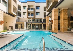 Cool off or soak up the sun at the sparkling community pool, perfect for relaxing or taking a swim.
