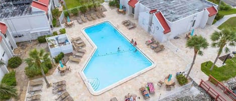 Largest Heated Pool on the Island with New Lounge Chairs 