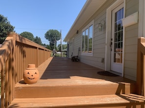 Deck to front door.