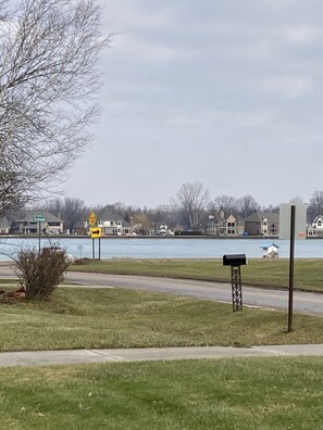 This is a view of the north channel from the front yard.