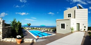 External view of the building. House Panorama with the Sea in the Background
