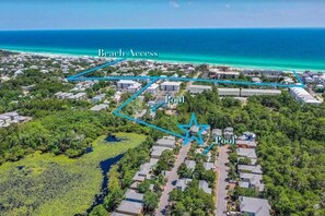 Less than 1/4 mile to the beach