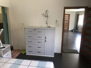 Storage space is compact and unobtrusive with lots of space 