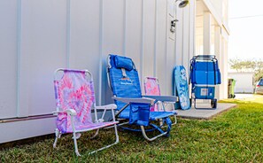 Beach gear and outdoor shower