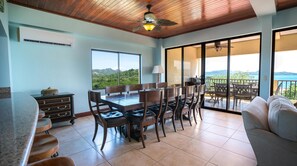 Dining area with ocean views