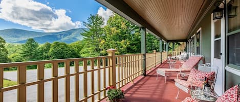 Deck with mountain views