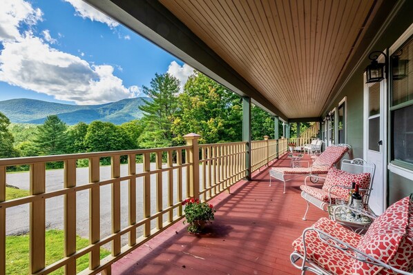 Deck with mountain views