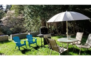 Picnic area on a backyard