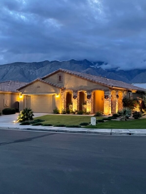 Night view of front of house