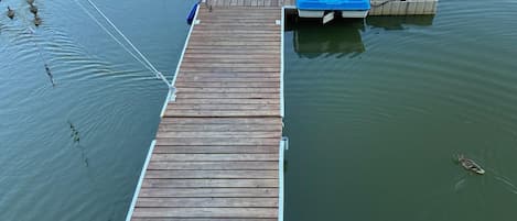 The large dock can handle your boat or jet ski, and is great for swimming!