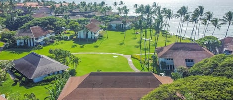 Aerial view from the Kiahuna Plantation Resort