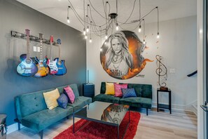 Take Selfies, Hang Out, or Record a Jam Session in the Hip Recording Studio/ Living Area 2