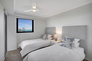 2 Kind singles bed - Ceiling fan -wardrobe