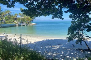 Private beach just steps away......