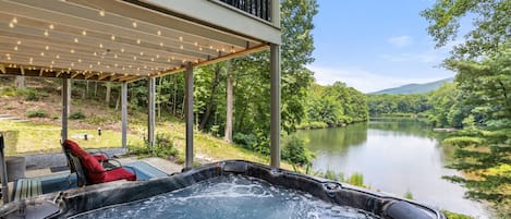 Enjoy a soak in the hot tub!