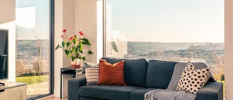 Living room with surrounding views