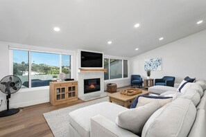 Bright Living Room with Comfortable Couch in Solana Beach
