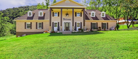 Front of farmhouse