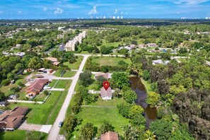An Aerial View Directly West Towards the High Rises On the Beach on the Gulf Of Mexico