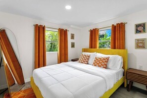 Chill out in your comfortable bedroom, with a queen bed!