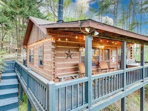 The porch: the perfect place to sit with a cup of coffee and enjoy the view.
